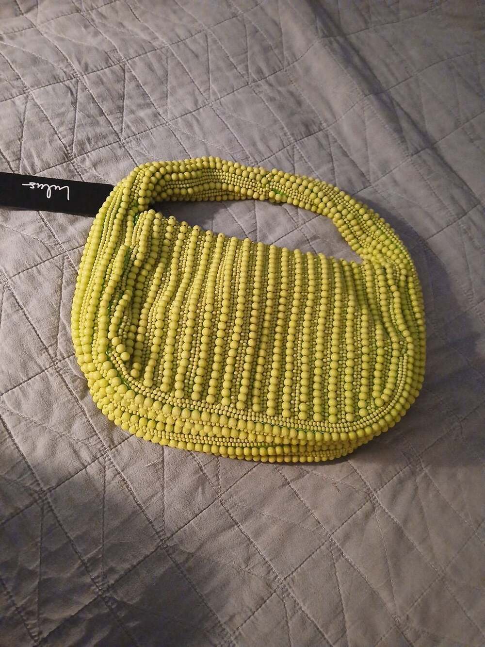 Lulus Beaded To Perfection Lime Punch Beaded Mini Bag